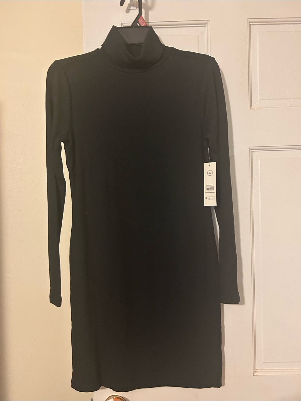 No Boundaries Black Long Sleeve Turtleneck Dress